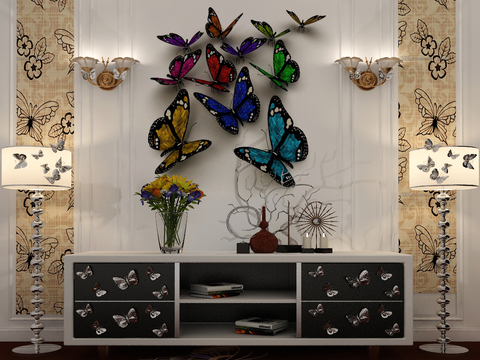 Butterfly wall ornaments free