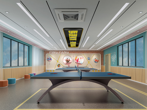 Modern table tennis room