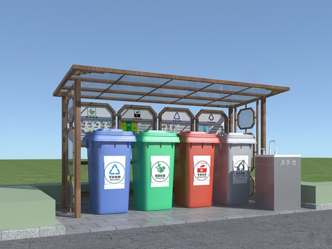 Garbage sorting station