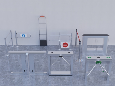 Entrance system fence barricade turnstile