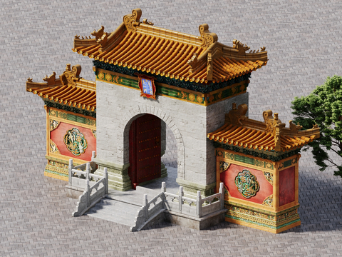 Chinese-style Ancient Forbidden City Gate