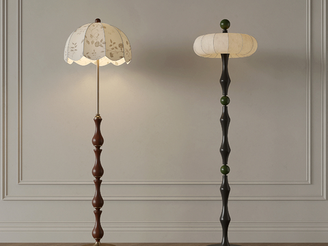 Middle style floor lamp