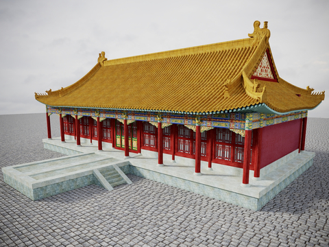 Chinese ancient building hall