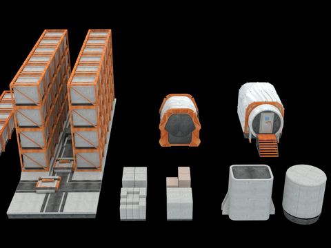 Modern Future Sci-Fi Base Star Colony