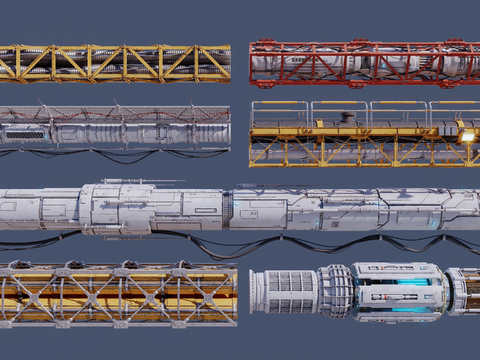 Sci-fi Pipe Cable Pipe