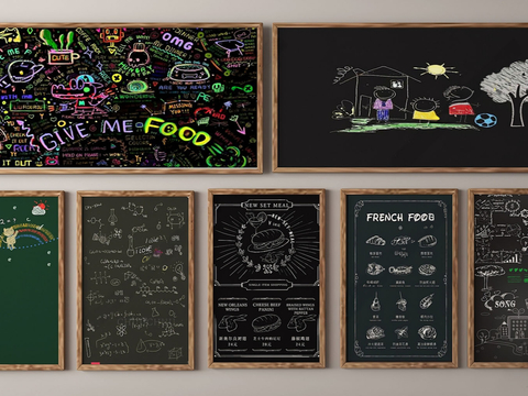 Modern blackboard chalk drawing