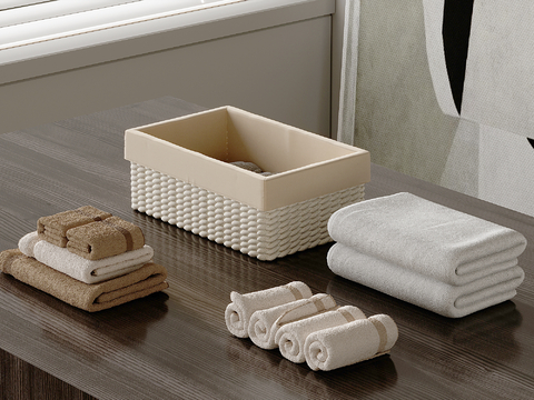 Towel storage box woven storage basket