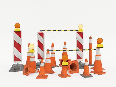 Construction guardrail barricade ice cream cone