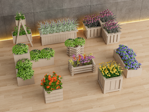 Outdoor flower bed municipal flower box commercial outside pendulum