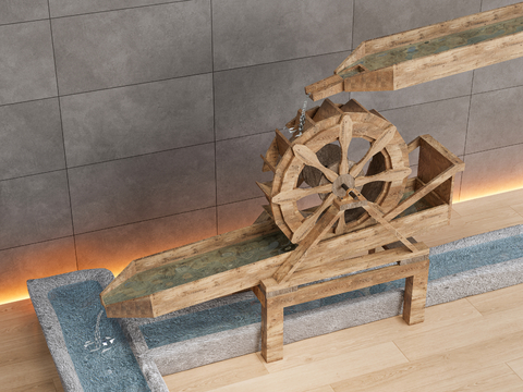 New Chinese farming water wheel