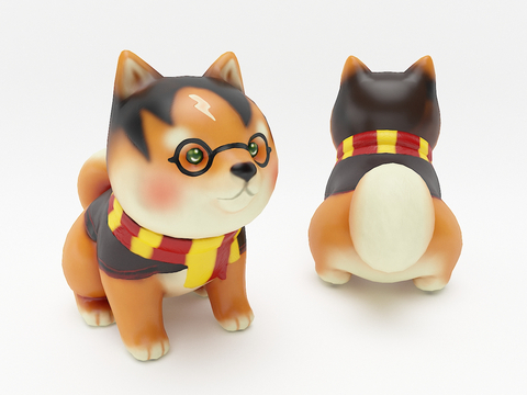 puppy toy cartoon sculpture hand ornaments