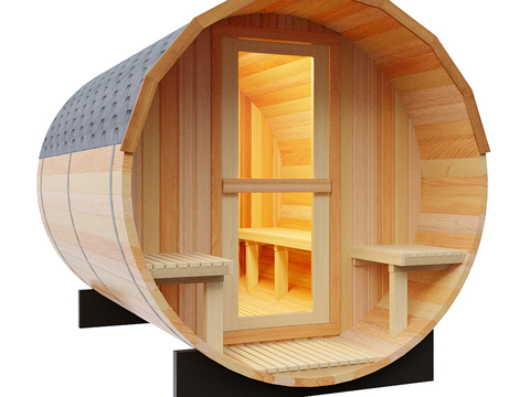 Log Style sauna room steam room shower room