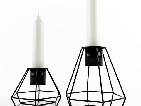 Candlestick lamp candle