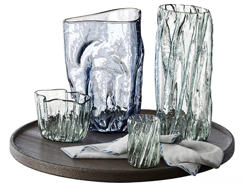 Tray Glassware Glass Vase