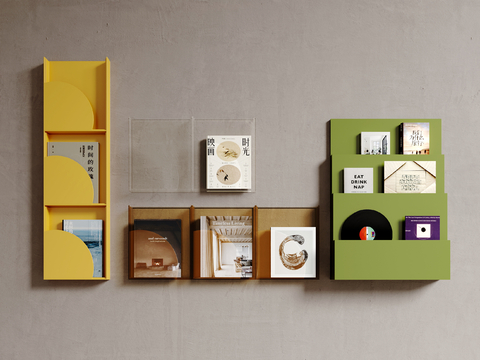 Modern Bookshelf Magazine Rack Wall Hanging Bookshelf