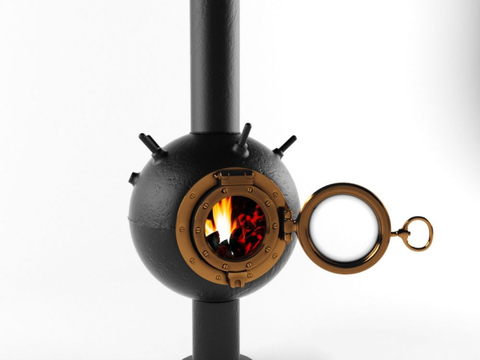 Industrial wind wall lamp stove