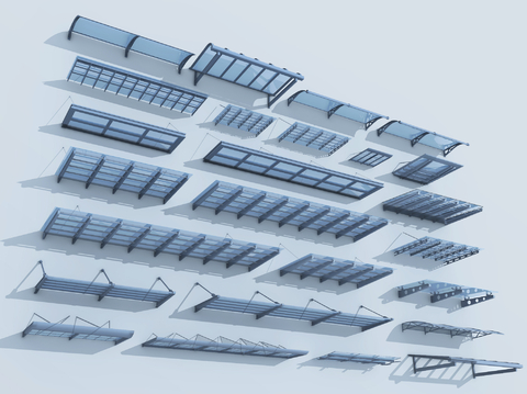 Glass Canopy Steel Structure Canopy