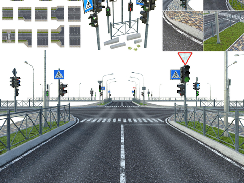 Modern Crossroads Traffic Intersections