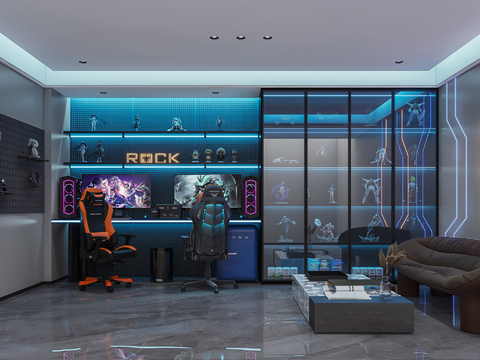 Modern game room E-sports room Entertainment room