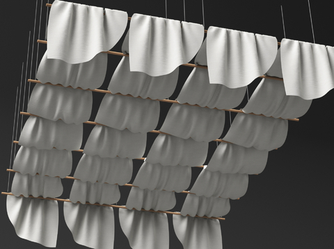 Modern valance ceiling gauze ceiling