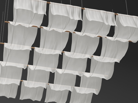 Modern valance ceiling gauze ceiling