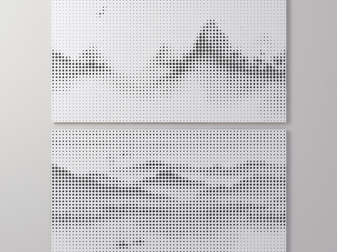 New Chinese-style Perforated Plate Landscape Painting Perforated Plate Perforated Panel