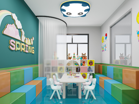 Modern Kindergarten Children's Lounge Observation Room