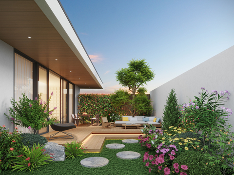 Modern villa courtyard leisure garden