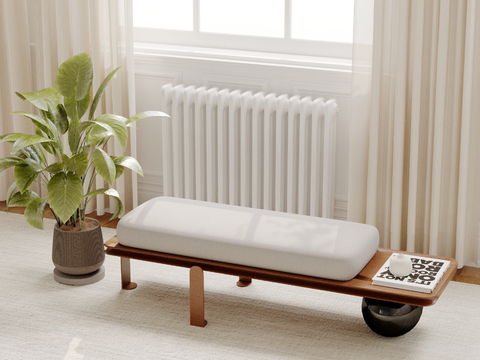 Foot-pedal bed end stool sofa stool