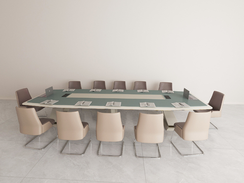 Modern Conference Table and Chair