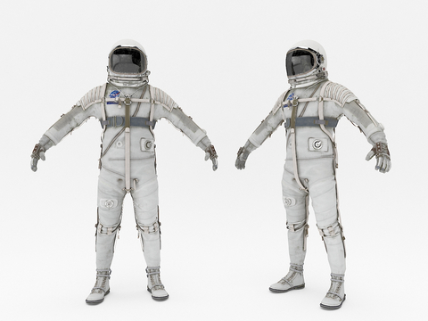 Modern Character Astronaut Space Suit