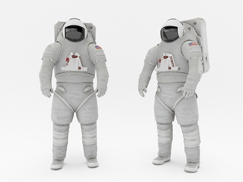 Modern Character Astronaut Space Suit