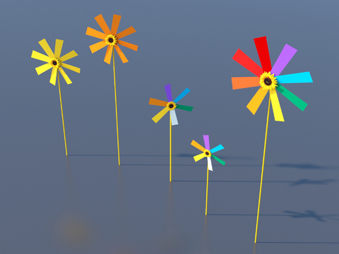 cartoon flower windmill toy