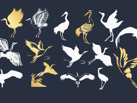 National Tide Crane Wall Stickers Wall Decorations