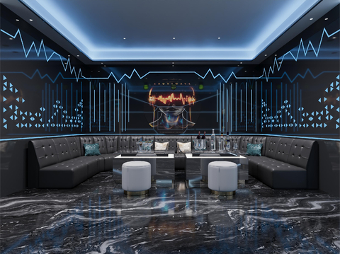 Science and technology wind KTV room bar