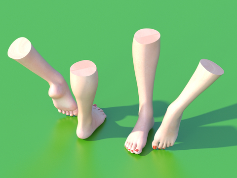 Manicure of Human Foot Model