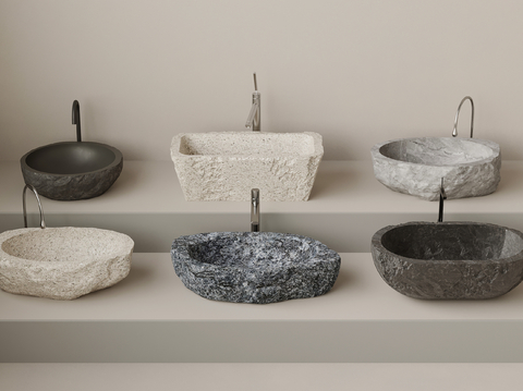 Modern stone trough basin