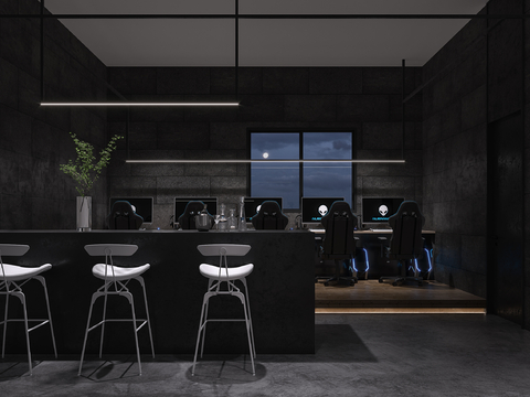 Modern E-sports Hotel Internet Cafe Room