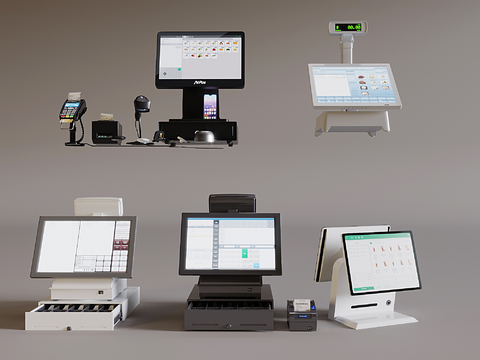 Modern cash register code scanning gun