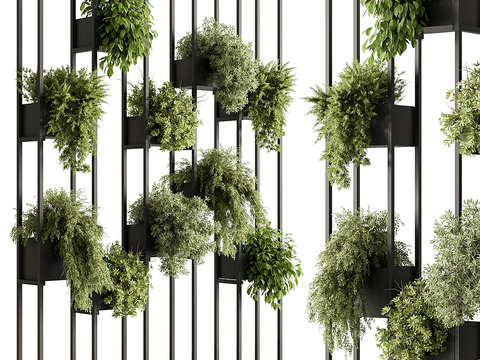 Modern green plant partition plant wall