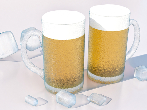 beer beer mug ice cubes