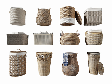 Rattan basket bamboo basket storage basket