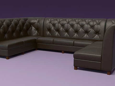 Leather Sofa Booth Sofa