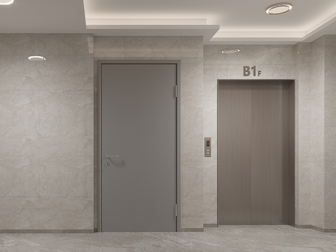 Modern elevator hall