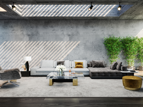 Minotti living room basement