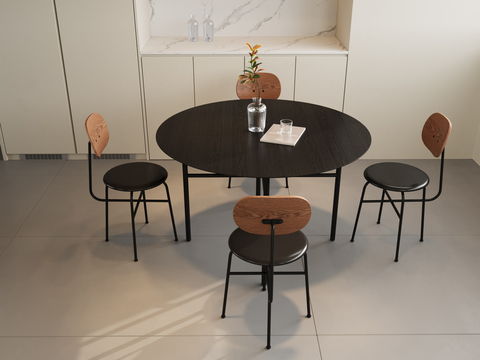 Nordic Dining Table and Chair Round Dining Table