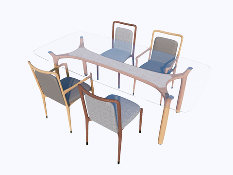 Long Dining Table and Chair