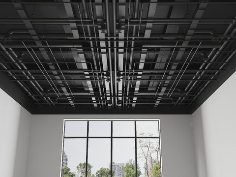 Industrial wind ceiling pipe ceiling