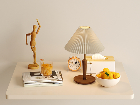 Desktop ornaments table lamp paper fruit coffee cup