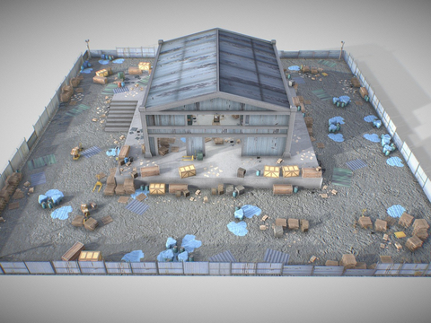 Industrial Warehouse Site Ruins Asset Pack